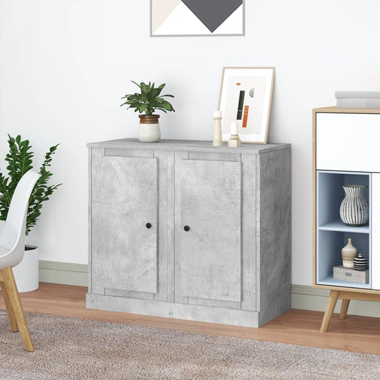 Berkfield Sideboards 2 pcs Concrete Grey 37.5x35.5x67.5 cm Engineered Wood