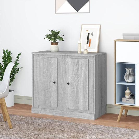 Berkfield Sideboards 2 pcs Grey Sonoma 37.5x35.5x67.5 cm Engineered Wood