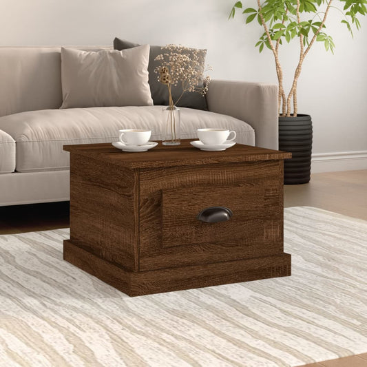 Berkfield Coffee Table Brown Oak 50x50x35 cm Engineered Wood