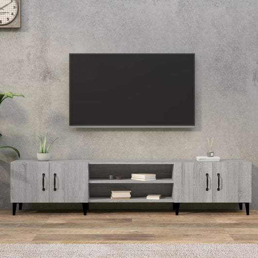 Berkfield TV Cabinet Grey Sonoma 180x31.5x40 cm Engineered Wood