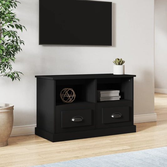 Berkfield TV Cabinet Black 80x35x50 cm Engineered Wood