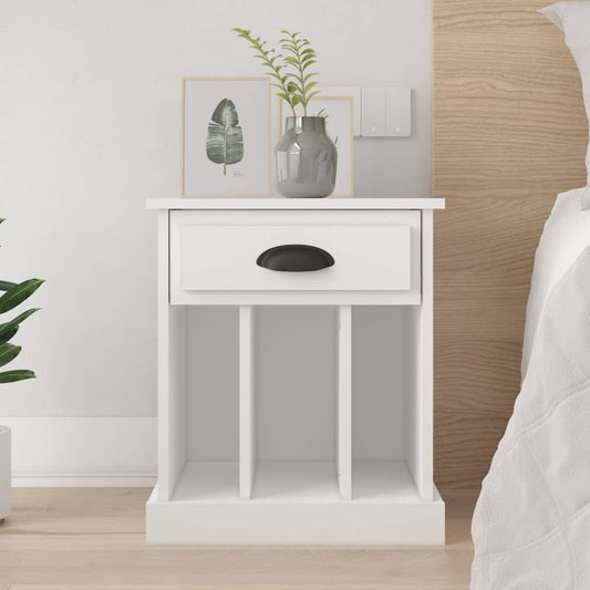 Berkfield Bedside Cabinet White 43x36x50 cm