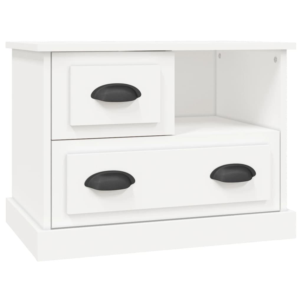 Berkfield Bedside Cabinet White 60x39x45 cm