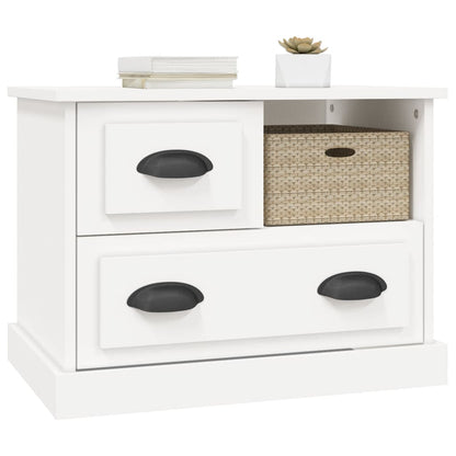 Berkfield Bedside Cabinet White 60x39x45 cm