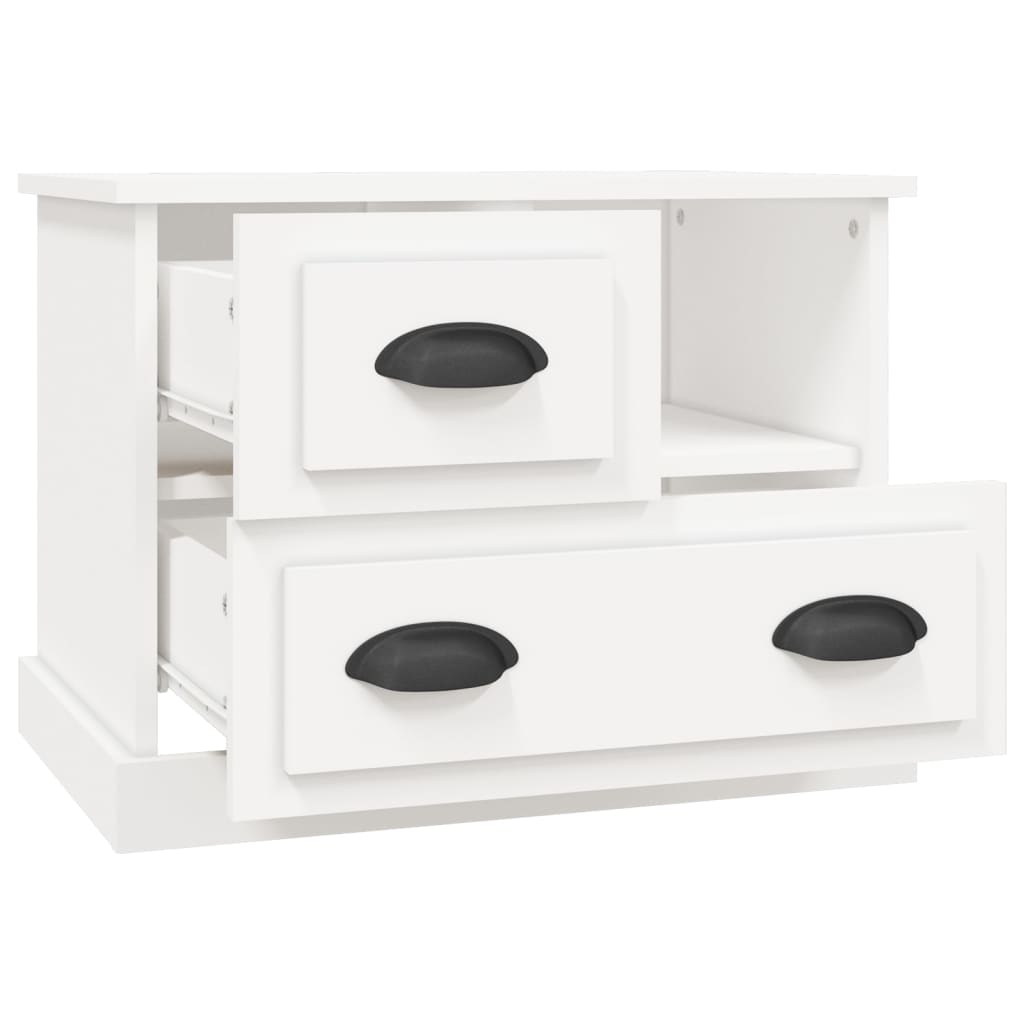 Berkfield Bedside Cabinet White 60x39x45 cm