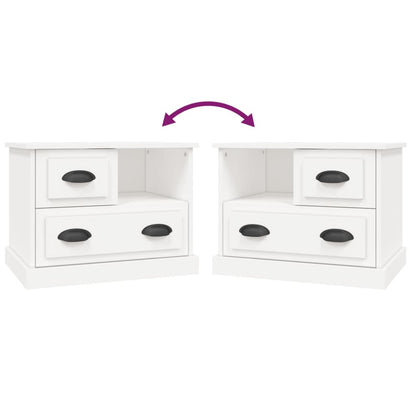 Berkfield Bedside Cabinet White 60x39x45 cm