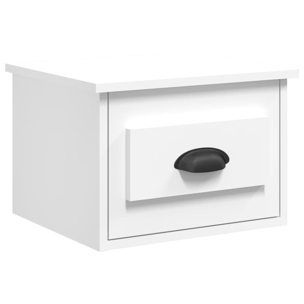 Berkfield Wall-mounted Bedside Cabinet White 41.5x36x28cm