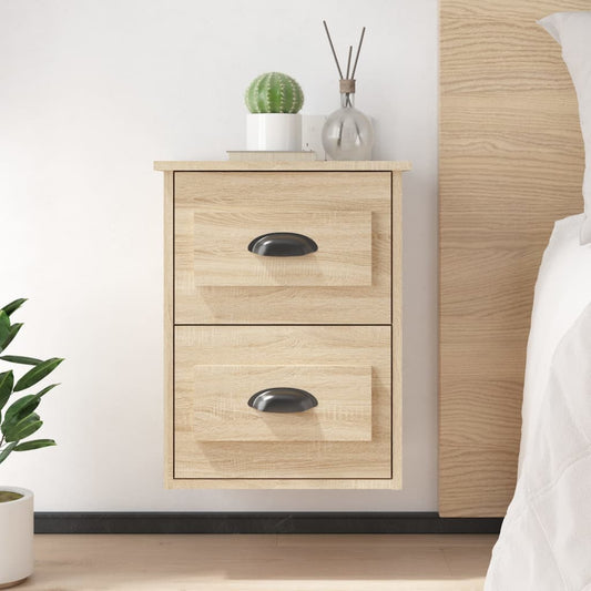 Berkfield Wall-mounted Bedside Cabinets 2 pcs Sonoma Oak 41.5x36x53cm