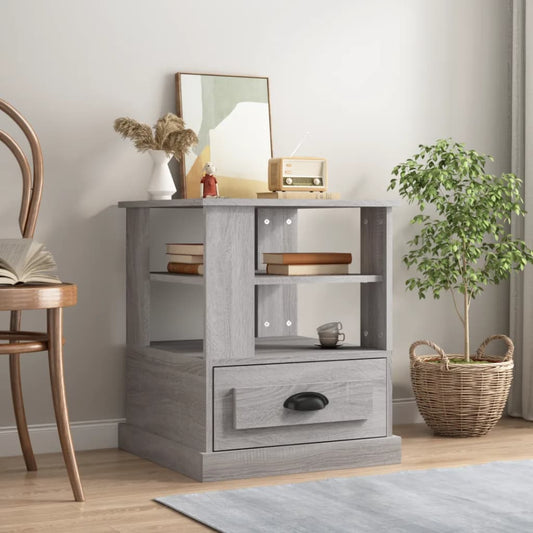 Berkfield Side Table Grey Sonoma 50x50x60 cm Engineered Wood