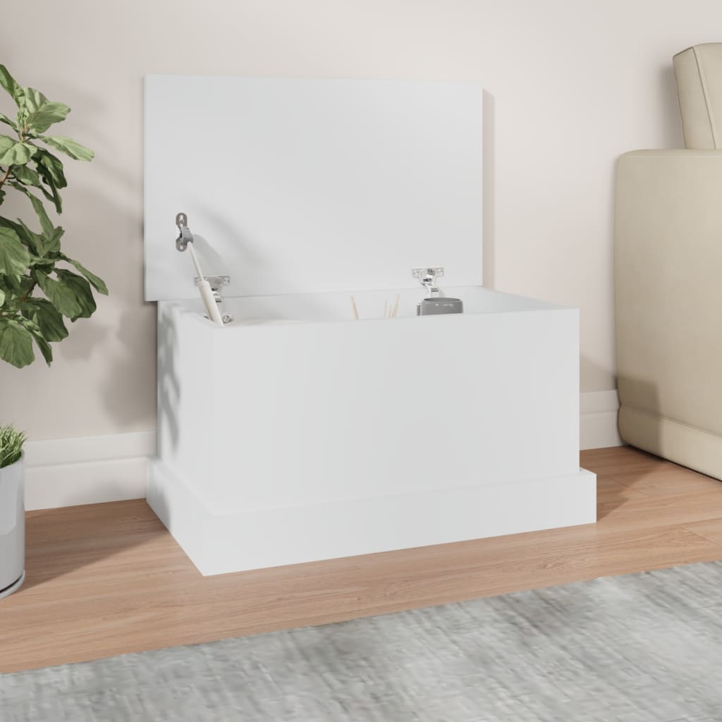 Berkfield Storage Box White 50x30x28 cm Engineered Wood