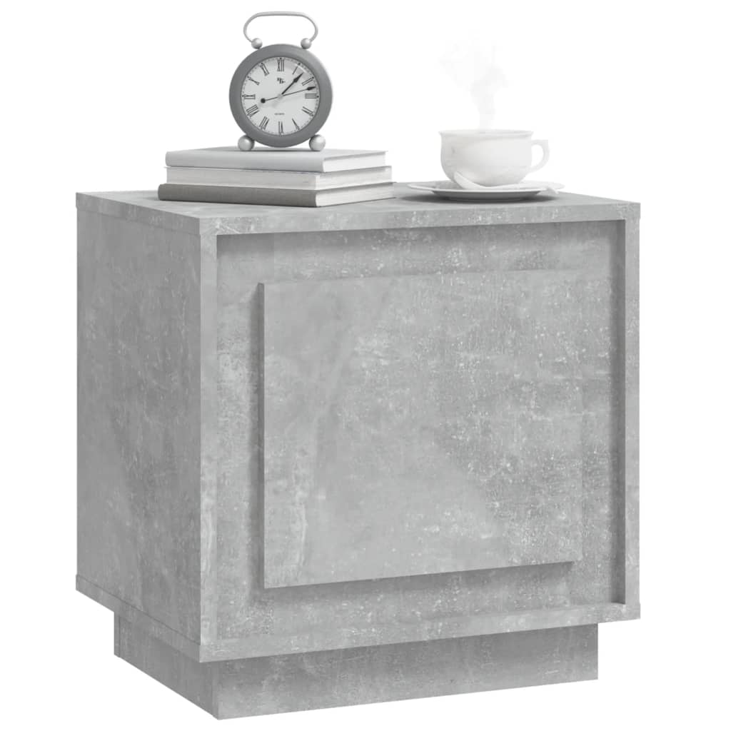 Berkfield Bedside Cabinet Concrete Grey 44x35x45 cm Engineered Wood