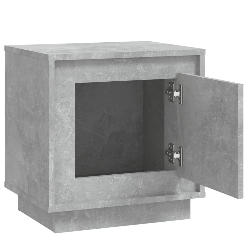 Berkfield Bedside Cabinet Concrete Grey 44x35x45 cm Engineered Wood