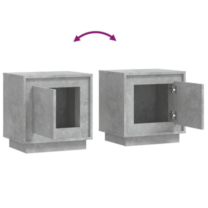 Berkfield Bedside Cabinet Concrete Grey 44x35x45 cm Engineered Wood