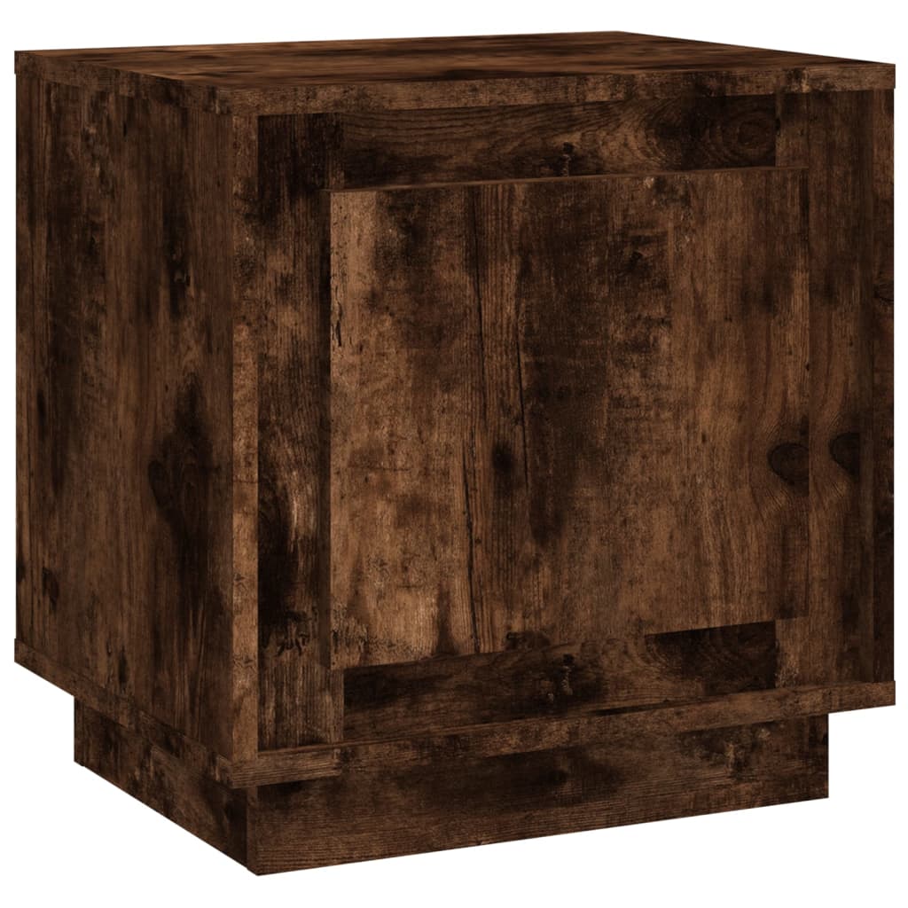 Berkfield Bedside Cabinet Smoked Oak 44x35x45 cm Engineered Wood