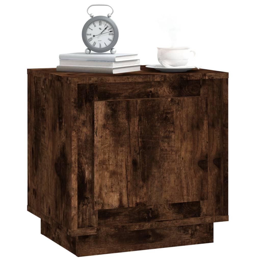 Berkfield Bedside Cabinet Smoked Oak 44x35x45 cm Engineered Wood