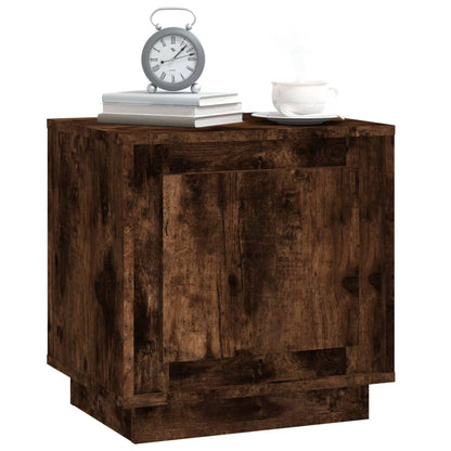Berkfield Bedside Cabinet Smoked Oak 44x35x45 cm Engineered Wood