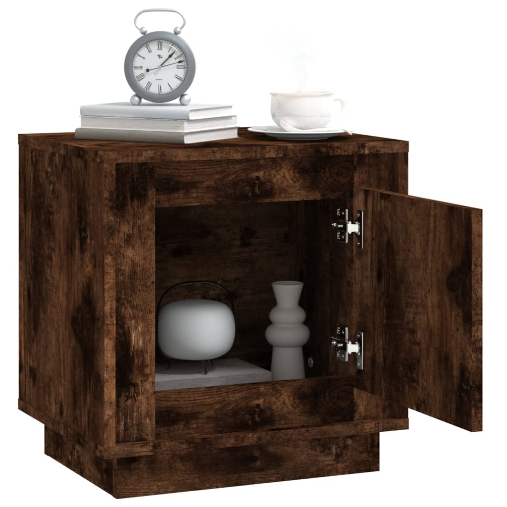 Berkfield Bedside Cabinet Smoked Oak 44x35x45 cm Engineered Wood