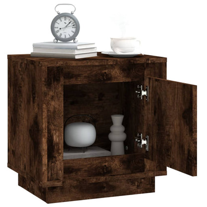 Berkfield Bedside Cabinet Smoked Oak 44x35x45 cm Engineered Wood