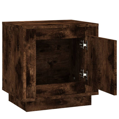 Berkfield Bedside Cabinet Smoked Oak 44x35x45 cm Engineered Wood