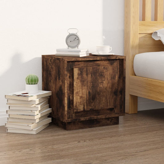 Berkfield Bedside Cabinet Smoked Oak 44x35x45 cm Engineered Wood