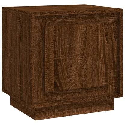 Berkfield Bedside Cabinet Brown Oak 44x35x45 cm Engineered Wood