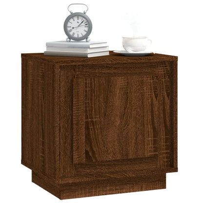 Berkfield Bedside Cabinet Brown Oak 44x35x45 cm Engineered Wood