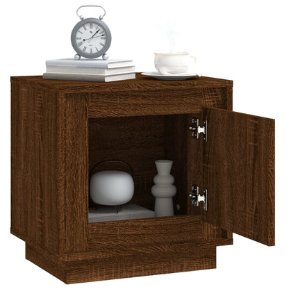 Berkfield Bedside Cabinet Brown Oak 44x35x45 cm Engineered Wood