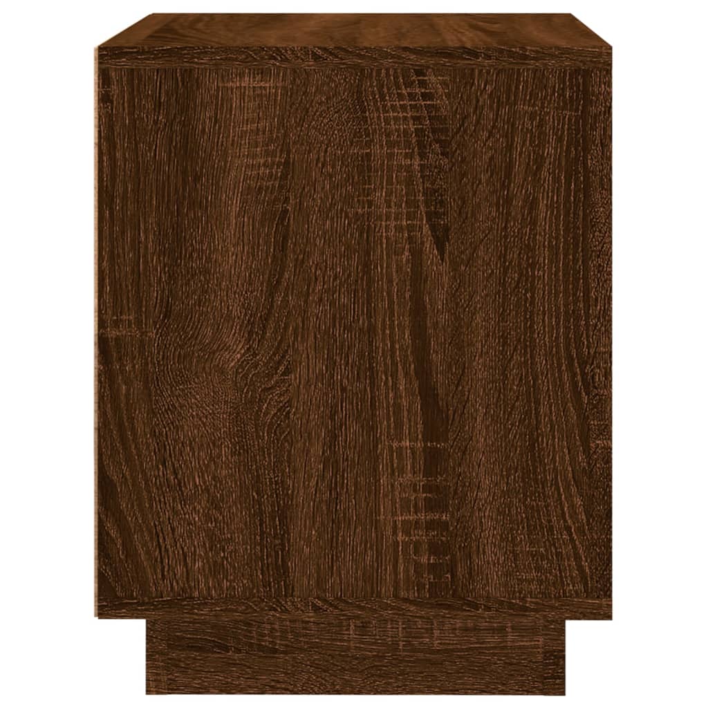 Berkfield Bedside Cabinet Brown Oak 44x35x45 cm Engineered Wood
