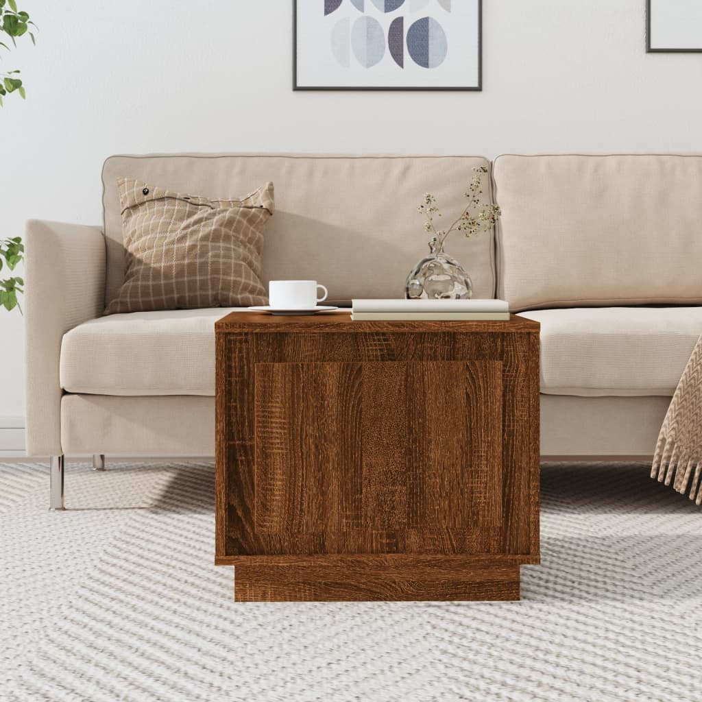 Berkfield Coffee Table Brown Oak 51x50x44 cm Engineered Wood