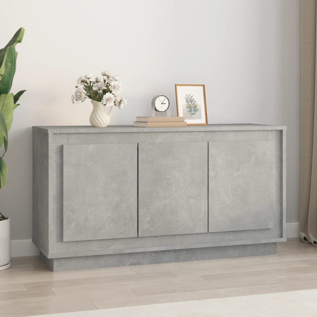 Berkfield Sideboard Concrete Grey 102x35x55 cm Engineered Wood
