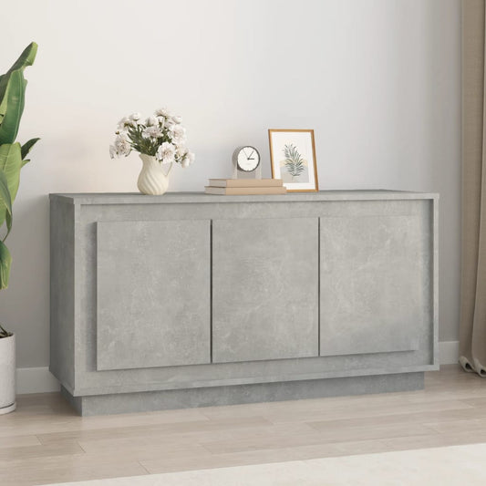 Berkfield Sideboard Concrete Grey 102x35x55 cm Engineered Wood
