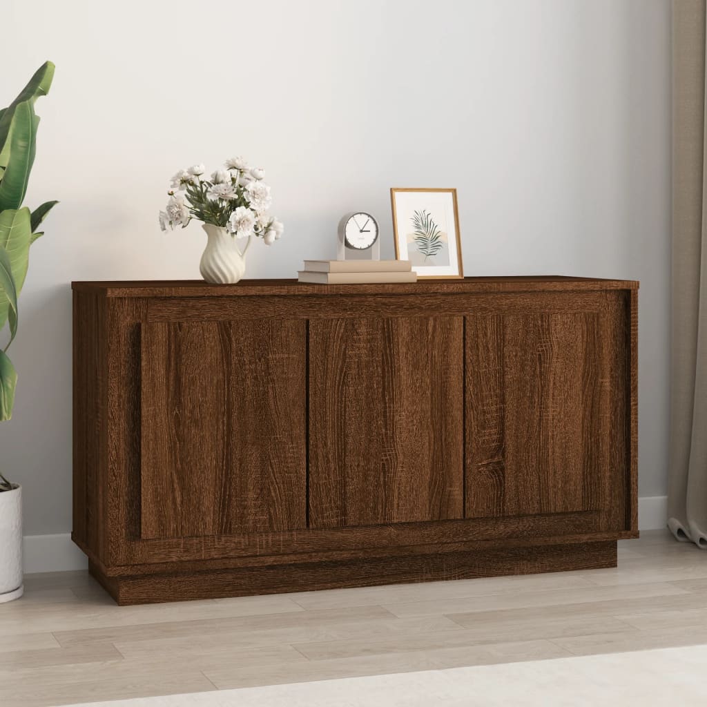 Berkfield Sideboard Brown Oak 102x35x55 cm Engineered Wood