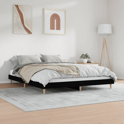 Berkfield Bed Frame Black 180x200 cm Engineered Wood
