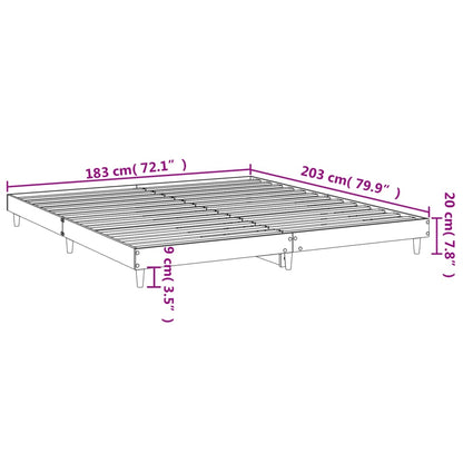 Berkfield Bed Frame Black 180x200 cm Engineered Wood