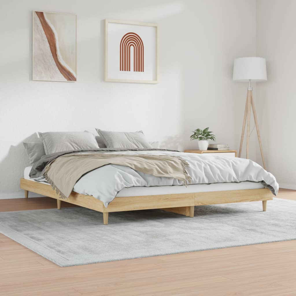 Berkfield Bed Frame Sonoma Oak 180x200 cm Engineered Wood