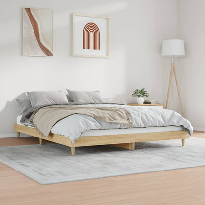 Berkfield Bed Frame Sonoma Oak 180x200 cm Engineered Wood