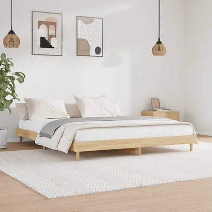 Berkfield Bed Frame Sonoma Oak 180x200 cm Engineered Wood