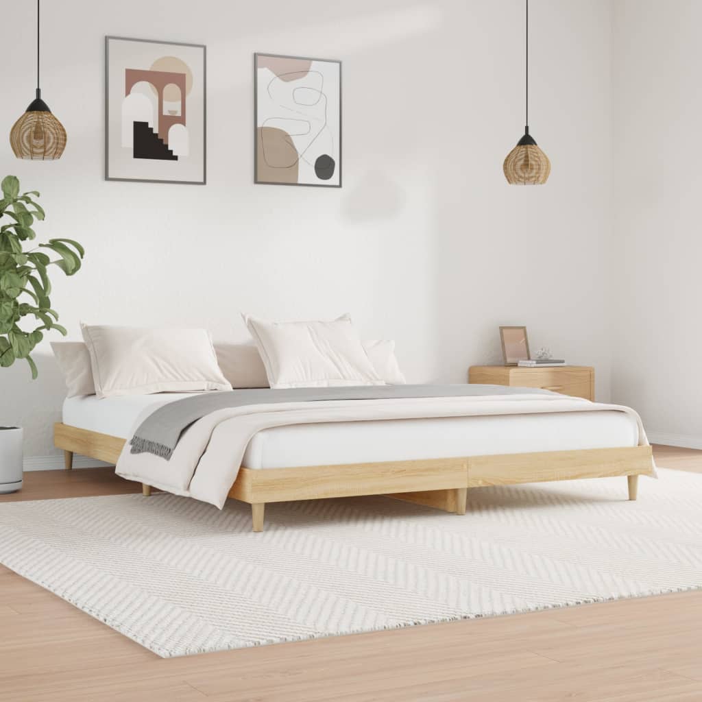 Berkfield Bed Frame Sonoma Oak 160x200 cm Engineered Wood
