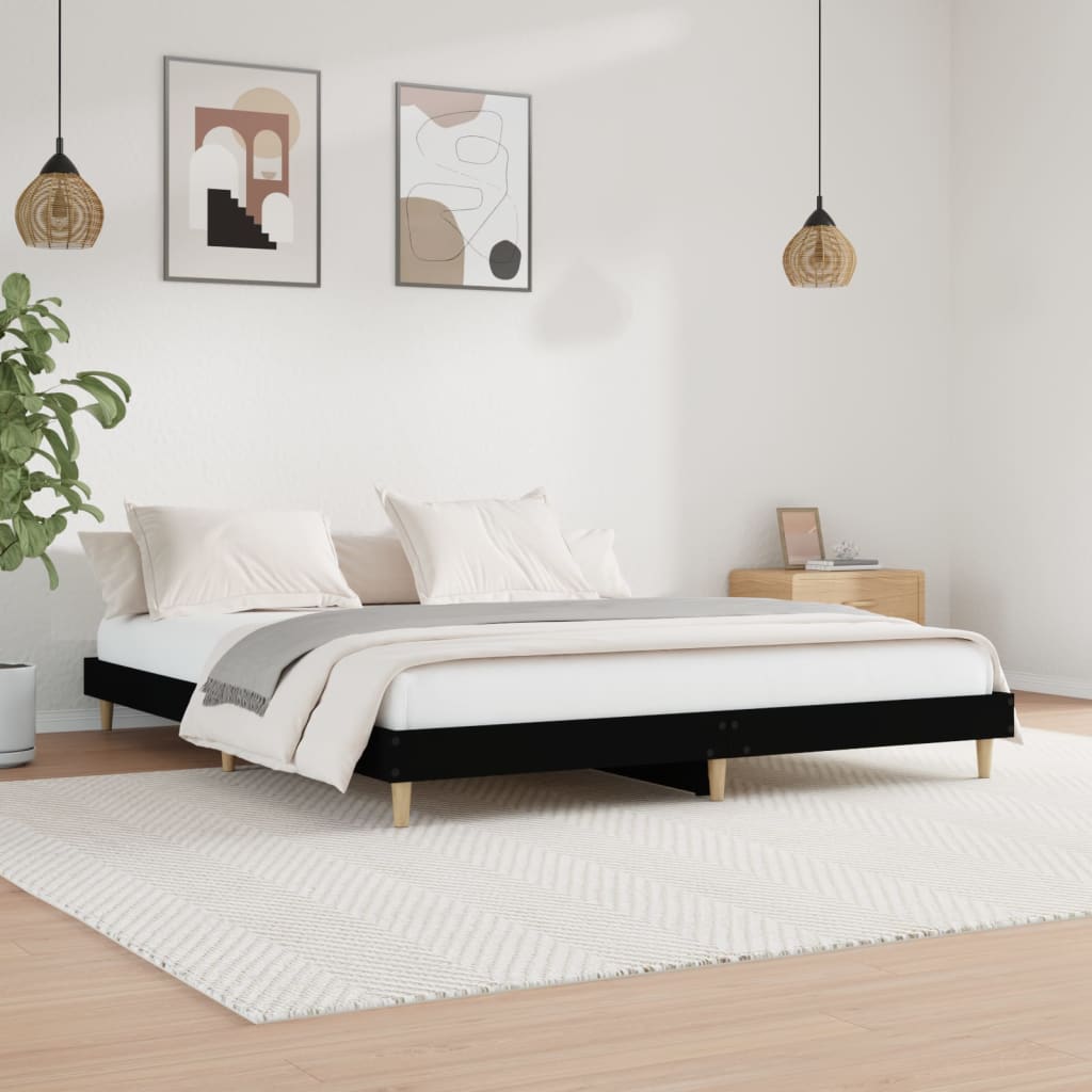 Berkfield Bed Frame Black 150x200 cm Engineered Wood