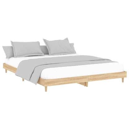 Berkfield Bed Frame Sonoma Oak 140x200 cm Engineered Wood