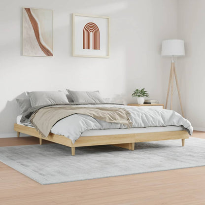 Berkfield Bed Frame Sonoma Oak 140x200 cm Engineered Wood