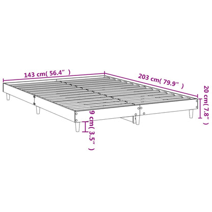 Berkfield Bed Frame Sonoma Oak 140x200 cm Engineered Wood