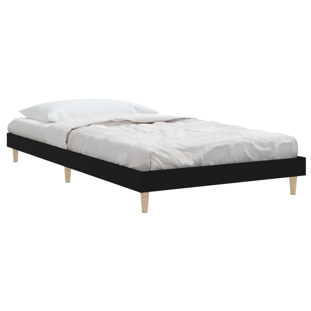 Berkfield Bed Frame Black 100x200 cm Engineered Wood