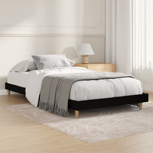 Berkfield Bed Frame Black 100x200 cm Engineered Wood