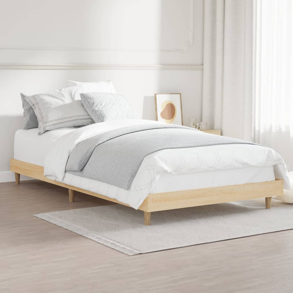 Berkfield Bed Frame Sonoma Oak 100x200 cm Engineered Wood