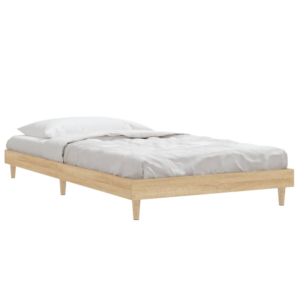 Berkfield Bed Frame Sonoma Oak 100x200 cm Engineered Wood