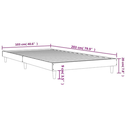 Berkfield Bed Frame Sonoma Oak 100x200 cm Engineered Wood