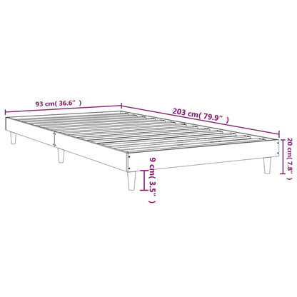 Berkfield Bed Frame White 90x200 cm Engineered Wood