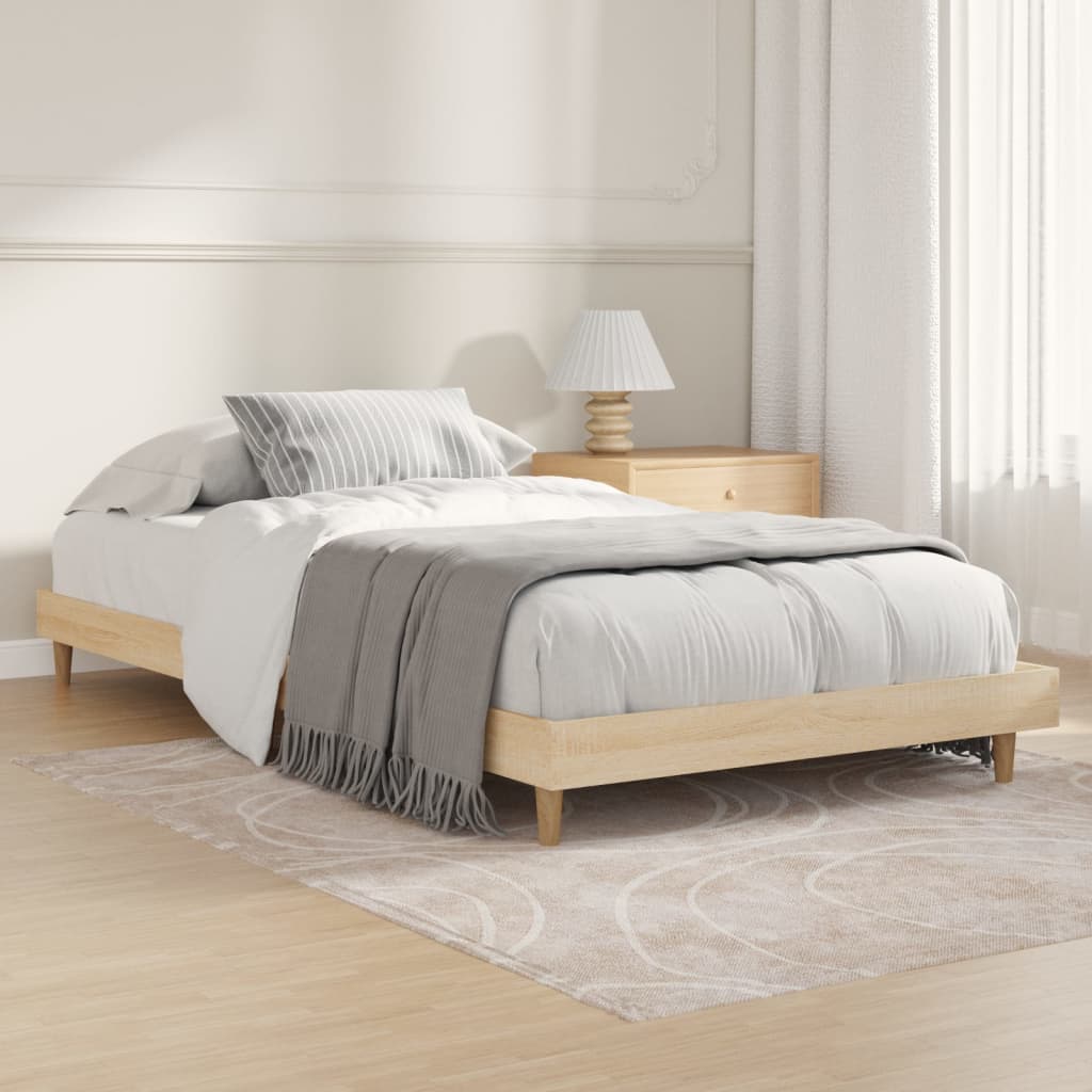 Berkfield Bed Frame Sonoma Oak 90x200 cm Engineered Wood