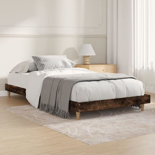 Berkfield Bed Frame Smoked Oak 90x200 cm Engineered Wood